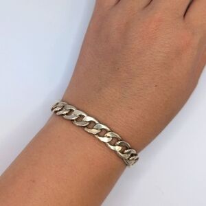 Silver cuban chain bracelet